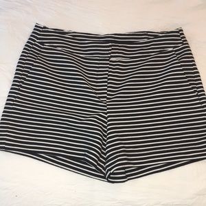 Black striped shorts